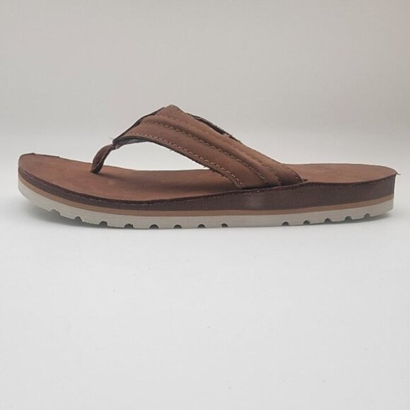 Men's Leather Beachcomber Flip Flop Sandals Size 11 - Picture 4 of 4